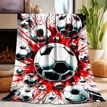 Manta MWLGTER Soccer Red para crianças 125x100cm