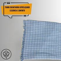 Manta Oslo Decorativa: Sofisticado em Azul Bebê 1,45x2,00m