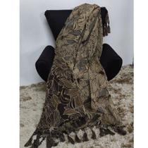 MANTA P/ SOFA 2,10 X 1,40 mts JACQUARD ESTAMPADO MARROM
