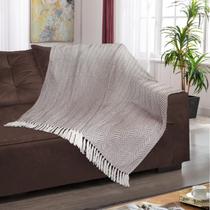 Manta P/ Sofá Com Franja 1,45m x 1,45m Gouvea - Cinza