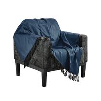 Manta P/ Sofá - Turim - 3 Lugares - Azul - 1,40m x 2,10m - Adomes