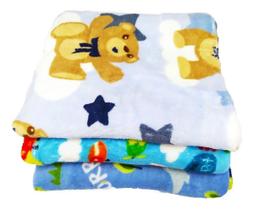 Manta Para Bebê Cobertor Estampado Macio Micro Fibra Menino