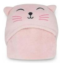 Manta Para Bebe Com Capuz Gato Fleece Lepper