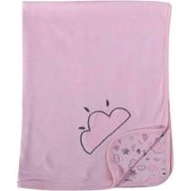 Manta para Bebê Hug Suedine Névoa - 100% Algodão - 70 x 90 cm - Rosa