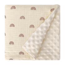 Manta para Bebé Knirose 75x105 cm de Muselina de Algodón Reversible