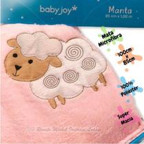 Manta Para Bebê Meninas Microfibra Antialérgica Enxoval Bebês 85 x 100cm - Baby Joy