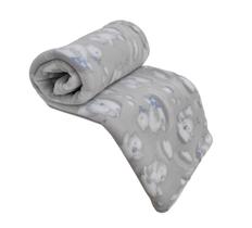 Manta Para Bebê Soft Mantinha Cobertor Estampado Antialérgico - Urso polar cinza - Thity
