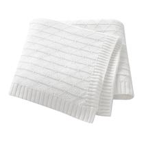 Manta para bebé Wugugu de algodón orgánico 80x100 cm blanca Manta para bebé Wugugu de algodón orgánico 80x100 cm blanca