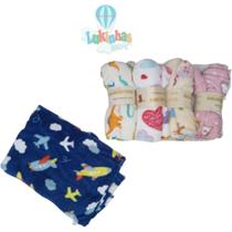 Manta Para Berço Estampada Mantinha De Bebe Microfibra Dois Amores Infantil