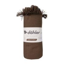 Manta para Decoração Sofá 100% Algodão Marrocos Marrom Dohler - Döhler Manta para Decoração Sofá 100% Algodão Marrocos Marrom Dohler - Döhler
