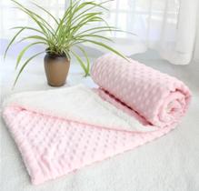 Manta para inverno de bebê bem quente dupla plush e sherpa carneiro menina menino Mantinha para bebê Manta para inverno de bebê bem quente dupla plush e sherpa carneiro menina menino Mantinha para bebê
