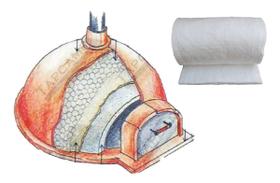 Manta Para Isolamento De Forno De Pizza E Churrasqueiras 1670x610x25mm