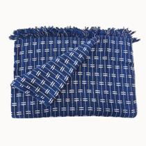 Manta para Sofá 2 e 3 Lugares Luxo Gigante 2.50x1.80 Capa de Sofa Decorativa Terracota Várias Cores Cor:Azul Mesclado
