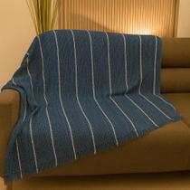 Manta para Sofá 2 ou 3 Lugares Listrada 100 Algodão 2,20 x 1,60 m Luxo Capa Sofá Protetora Decorativa