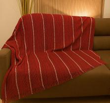Manta para Sofá 2 ou 3 Lugares Listrada 100 Algodão 2,20 x 1,60 m Luxo Capa Sofá Protetora Decorativa