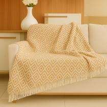 Manta para Sofa 2 ou 3 Lugares Retrátil King 2,30x1,70m Algodão com Franjas Capa para Sofa Capa Decorativa Sofa Peseira Colcha Cama