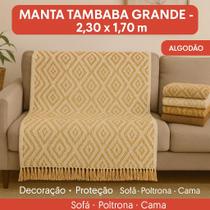 Manta para Sofa 2 ou 3 Lugares Retrátil King 2,30x1,70m Algodão com Franjas Capa para Sofa Capa Decorativa Sofa Peseira Colcha Cama