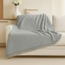 Manta para Sofa 2 ou 3 Lugares Retrátil King 2,30x1,70m Algodão com Franjas Capa para Sofa Capa Decorativa Sofa Peseira Colcha Cama