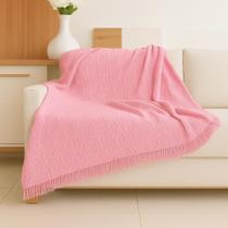 Manta para Sofa 2 ou 3 Lugares Retrátil King 2,30x1,70m Algodão com Franjas Capa para Sofa Capa Decorativa Sofa Peseira Colcha Cama