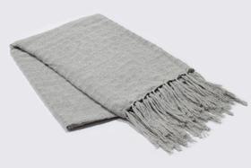 manta para sofá cinza claro xale protetor artesanal algodão - Acessórios Teodoro