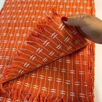 Manta para Sofá de 2 e 3 Lugares Laranja Grande 100% Algodão 2,50x1,80 Gigante Protetor de Sofa
