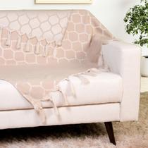 Manta para sofá e cama algodão colorida lisa