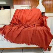 Manta para Sofá e Cama King 3,00x1,80 Capa Protetor de Sofa Grande Gigante 2 e 3 Lugares Terracota