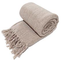 Manta para sofá em algodão gigante caramelo mesclado 240x1,80 Manta para sofá em algodão gigante caramelo mesclado 240x1,80