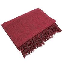 Manta Para Sofá Em Algodão Vermelho Mesclado 2,40 X 1,80