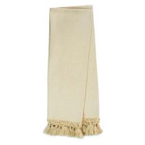 Manta para Sofá em Tecido Jacquard Falso Liso Bege