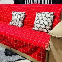 Manta Para Sofa Grande Gigante Casal 2,40m x 1,80m Algodão Listrada
