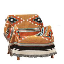 Manta para Sofá Homesy Boho Reversible Verde Azteca 130x160cm Manta para Sofá Homesy Boho Reversible Verde Azteca 130x160cm