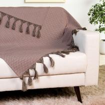 Manta para sofá Jaccard mini zig vinho com franjas 1,40x1,80 Manta para sofá Jaccard mini zig vinho com franjas 1,40x1,80