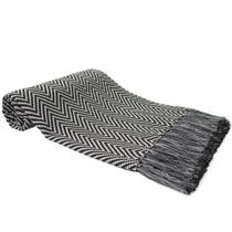 Manta Para Sofá Jacquard Dupla Face Missoni Preto/Branco