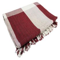 Manta Para Sofá Luxo Gigante 120x210 Tipo Capa De Sofá Protetora Cor:Vermelho M C/ Cru Retângulo