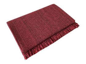 Manta para Sofá Luxo Vinho Mesclada Decorativa Tipo Capa de Sofa