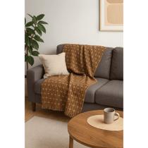 Manta Para Sofá Luxuosa Listrada 180x240 Decoração Artesanal Manta Para Sofá Luxuosa Listrada 180x240 Decoração Artesanal