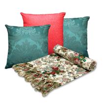 Manta Para Sofá Modelo Natal Tradicional com 3 capas de Almofada 45x45 Manta Para Sofá Modelo Natal Tradicional com 3 capas de Almofada 45x45