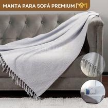 Manta Para Sofá Protetor 2,20x1,70 Colcha Decorativa Aconchego Sala Luxo Toque Macio Silenciosa Premium
