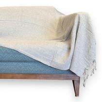 Manta Para Sofá Protetora E Decoração 100% Algodão Colcha Coberta Cama Grande Tear Artesanal Kit 2 Unidades 2,40 x 1,40