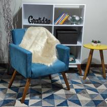 Manta Pelucia Pelo Alto Luxo Areia Newborn Sofá 80X50Cm Manta Pelucia Pelo Alto Luxo Areia Newborn Sofá 80X50Cm