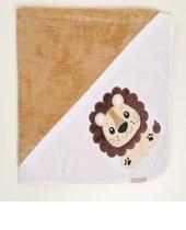 Manta Peluciada Bebê Menino Inverno Bordado Luxo Lessa B8945