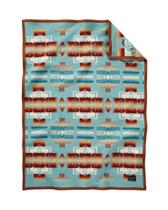 Manta Pendleton Chief Joseph 81x112 cm Lana Algodón Aqua