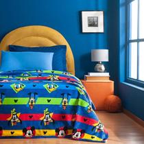 Manta Personagens Disney Andreza Enxovais-Mickey & Amigos Listras - Andrezza Enxoval Manta Personagens Disney Andreza Enxovais-Mickey & Amigos Listras - Andrezza Enxoval