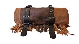 Manta peruana com cinta de couro izzy amiel - marrom