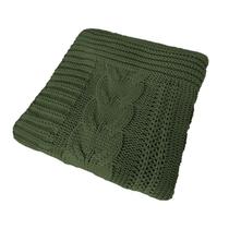 Manta Peseira de Tricot 90x180 Cm - Trançada Verde Militar