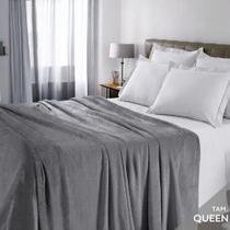 Manta Plush Queen Cinza GA Confort Manta Plush Queen Cinza GA Confort