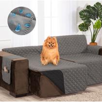 Manta Protetor Sofá Retrátil 1,80m Dupla Face Impermeável Cinza E Preto Manta Protetor Sofá Retrátil 1,80m Dupla Face Impermeável Cinza E Preto