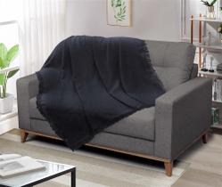 Manta Protetor Sofá Soft Viena Lisa Algodão Luxo Decorativa
