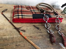 Manta Quadrada Redea Argolada Havana Tala Chicote Marrom